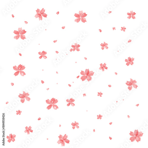 ふんわり水彩素材シリーズ｜桜の背景
Fluffy Watercolor Series | Cherry Blossom Background