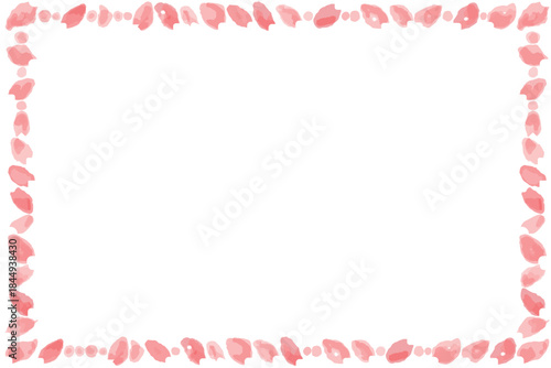 ふんわり水彩素材シリーズ｜桜の花びらフレーム
Fluffy Watercolor Series | Cherry Blossom Petal Frame
