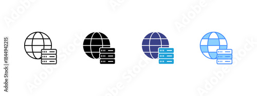 Proxy icon set multiple style collection