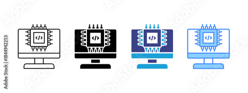 Firmware icon set multiple style collection