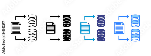 Redundancy icon set multiple style collection