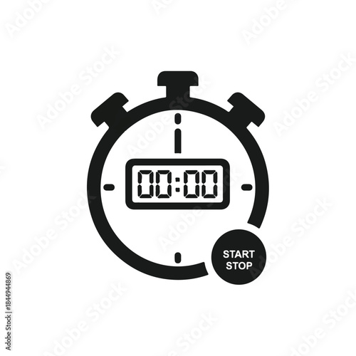 Digital Stopwatch with Start Stop Button.