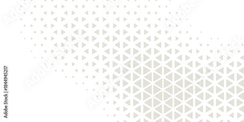 Geometric Triangle Halftone Background. Seamless Hexagonal Pattern Fading Texture Vector