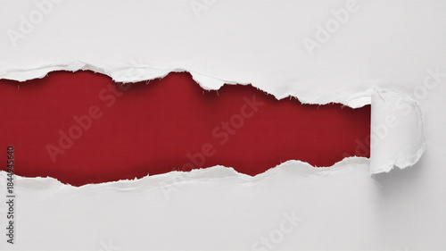 Torn Paper Red Background