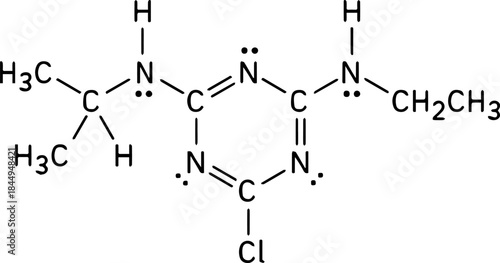 Organic Chemistry Molecular Structures Sketch Illustration