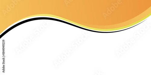 Abstract modern orange wave background with white space vector, with a modern concept style