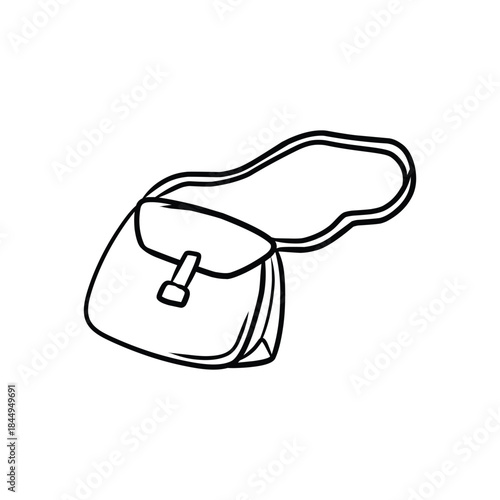 Hand Drawn Crossbody Messenger Shoulder Bag Doodle