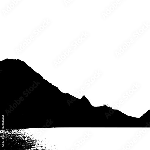 silhouette of mountains