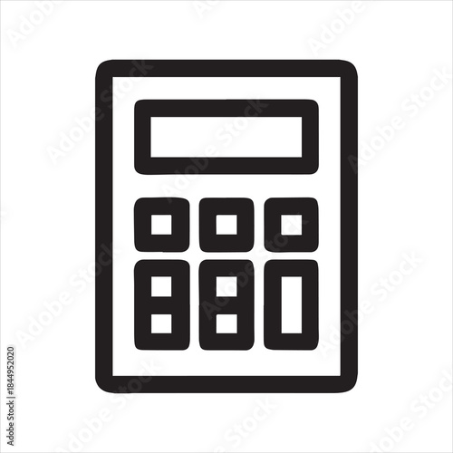 trendy black silhouette vector classic calculator
