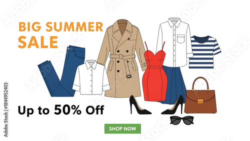 Big Summer Sale with Clothing and Accessories