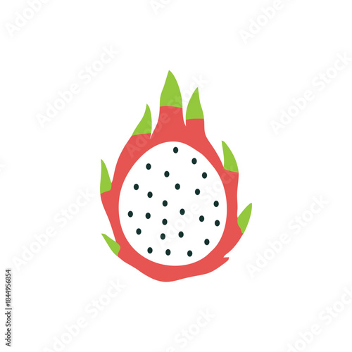 slice of  dragon fruit