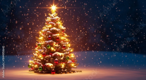 Marry Christmas and tree christmas background