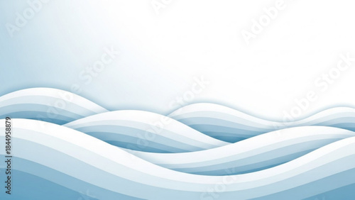 Soothing light blue wavy abstract background with white space for design elements, ideal for modern digital compositions and presentations