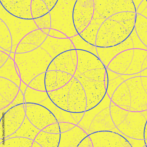 Seamless abstract colorful pattern with grunge circles