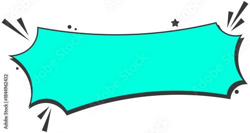 Abstract geometric shapes in turquoise and black, minimalist design