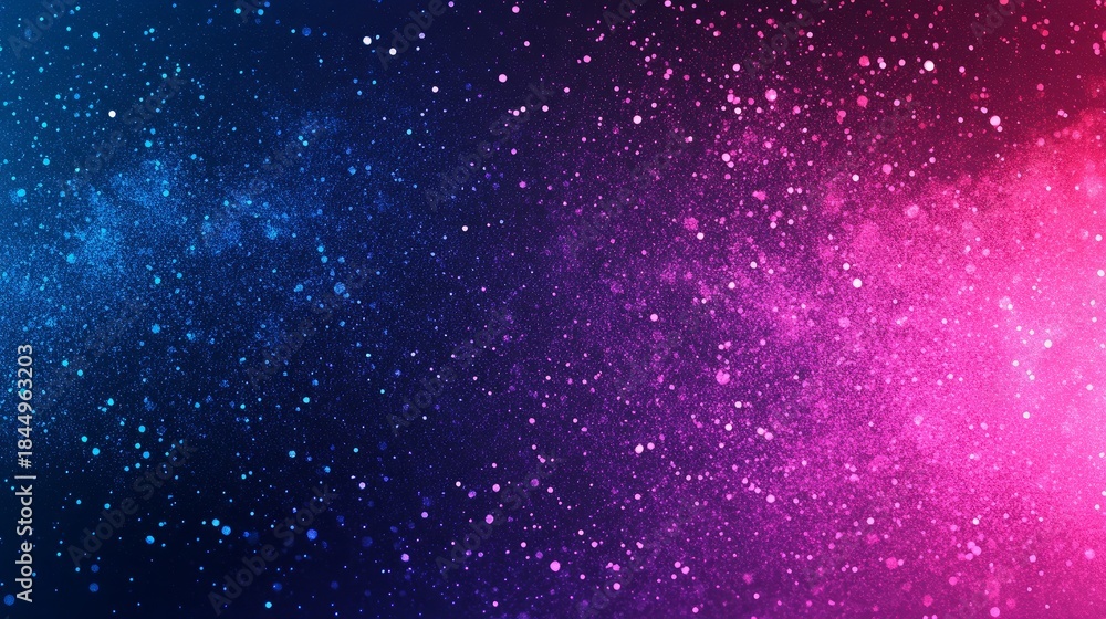 Obraz premium Vibrant Cosmic Nebula with Scattered Stardust in Deep Purple and Pink Glow
