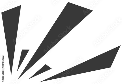 Abstract geometric shapes in turquoise and black, minimalist design