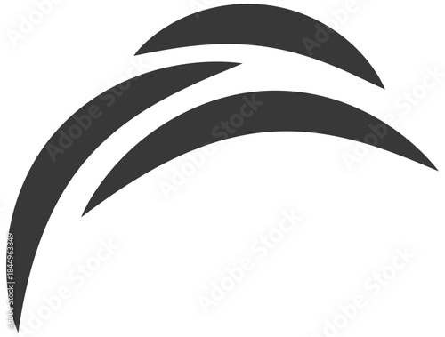 Abstract geometric shapes in turquoise and black, minimalist design