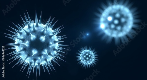Fototapeta Naklejka Na Ścianę i Meble -  Illustration of various viruses