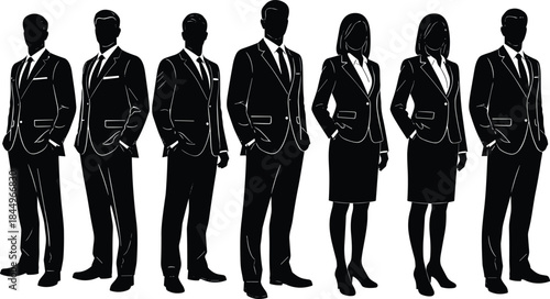 Collection of twelve black cat silhouettes in various action poses, including sitting, walking, stretching, and lying down, perfect for graphic design elements isolated on white background.