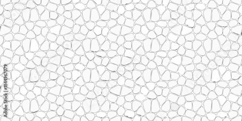 Detailed pattern of irregular white stone shapes forming a seamless texture