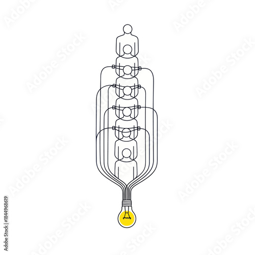 Photomultiplier Tube Diagram Illustration.