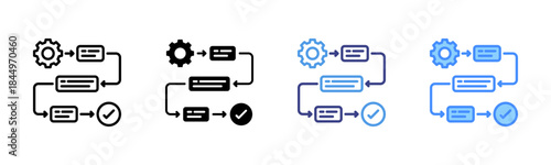 Iteration icon set multiple style collection