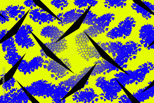 abstract blue background with paint splashes