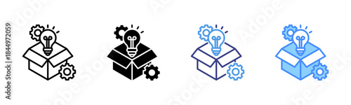 Product Development icon set multiple style collection