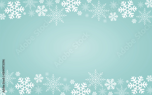 Elegant Winter Background with White Snowflakes