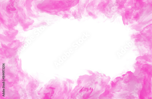 Abstract Pink Smoke Abstract Frame with Copy Space, Isolated 