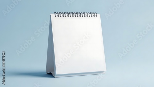 desktop calendar on blue background