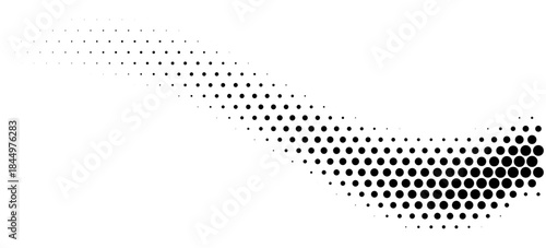 Dotted halftone gradient texture. Vanishing polka dot background. Repeating dots gradation pattern background. Black fading comic pop art