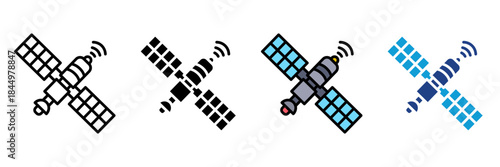 Technology  Digital Icon Set Multiple Style Collection. Laptop, Smartphone, Tablet, Desktop PC, Server, Cloud Computing, Artificial Intelligence, Robot, Microchip, Circuit Board, Coding, Keyboard, Mo