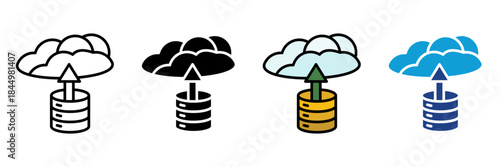 Technology  Digital Icon Set Multiple Style Collection. Laptop, Smartphone, Tablet, Desktop PC, Server, Cloud Computing, Artificial Intelligence, Robot, Microchip, Circuit Board, Coding, Keyboard, Mo