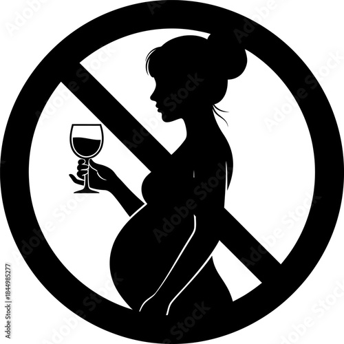 Pregnant Woman Forbidden to Drink Alcohol pregnant.