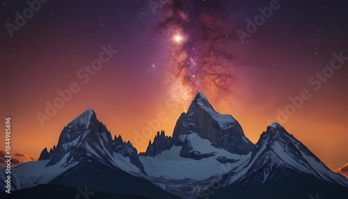 Triad of Crowned Mountains Facing the Shining Sta