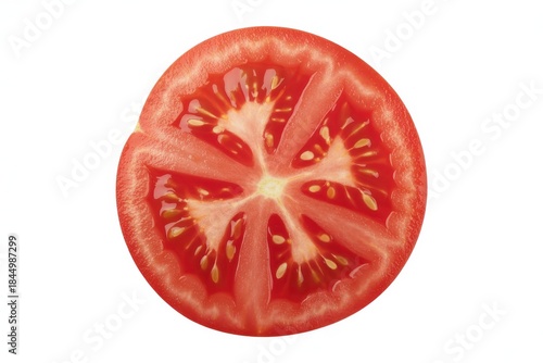 Wallpaper Mural Fresh Tomato Slice Isolated on White Background Torontodigital.ca