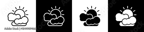Cloud Computing Platform line n glyph icon style in white and background
