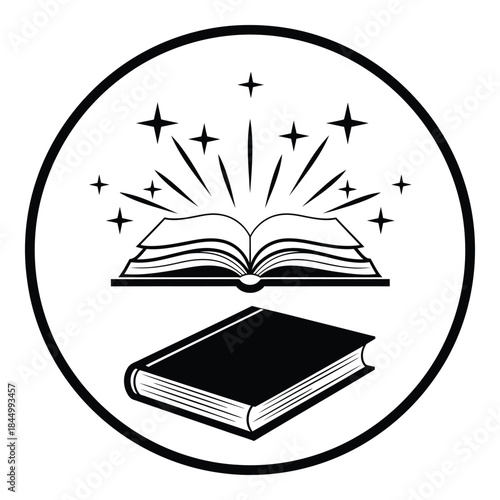 Magic book illustration