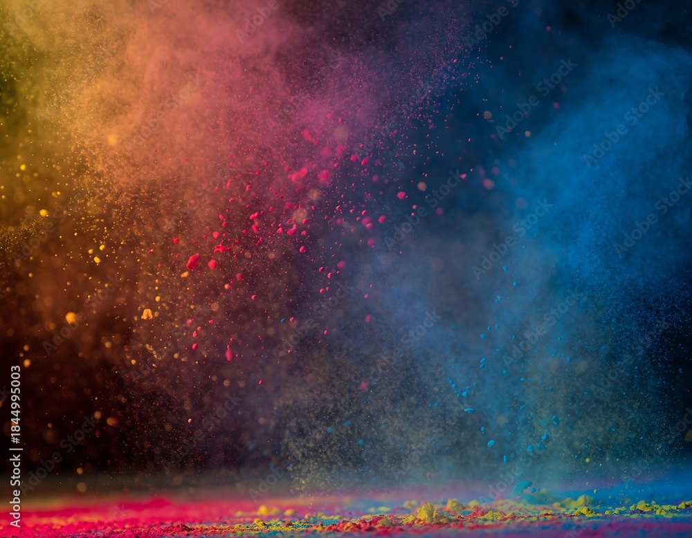 Fototapeta premium Happy Holi Festival Color Powder Background