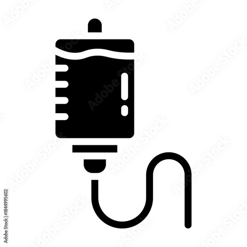 IV Drip Vector Glyph Icon Design