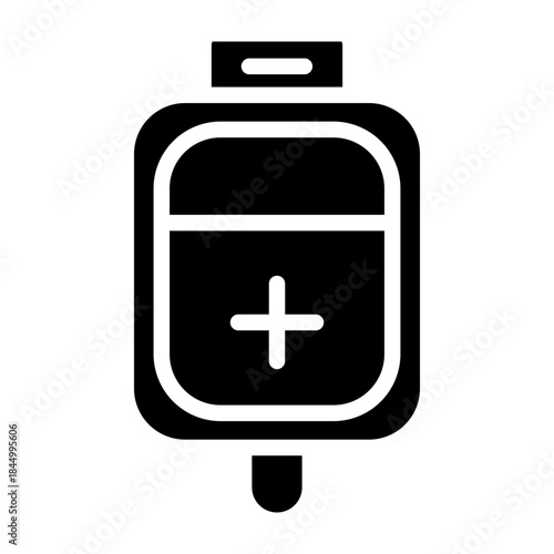 Blood Bag Vector Glyph Icon Design
