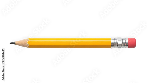 Yellow pencil with pink eraser