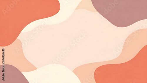 Abstract Organic Shapes Pastel Background