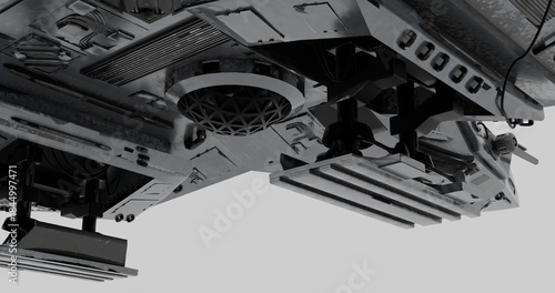 Slika na platnu Highly Detailed Futuristic Star Fighter Spaceship Model