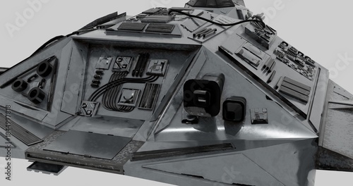 Quadro su tela Highly Detailed Futuristic Star Fighter Spaceship Model
