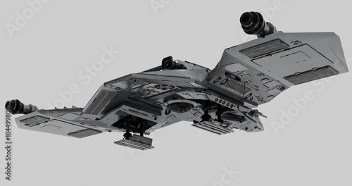 Fotografi Highly Detailed Futuristic Star Fighter Spaceship Model