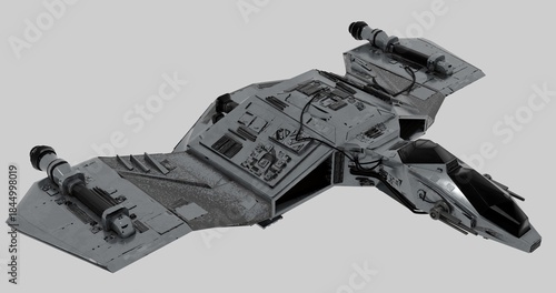 Εκτύπωση καμβά Highly Detailed Futuristic Star Fighter Spaceship Model