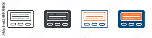 Pager Icon Set Multiple Style Collection 